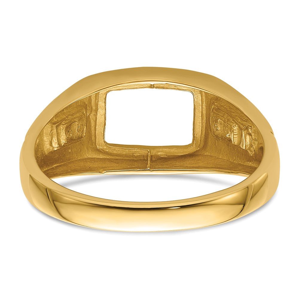 14k Mens Diamond and Onyx Ring Mounting