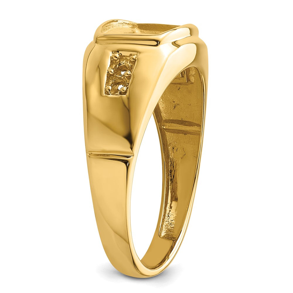 14k Mens Diamond and Onyx Ring Mounting