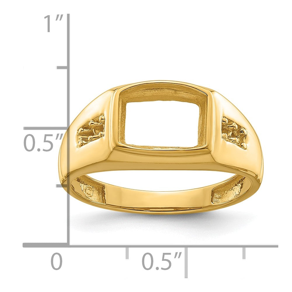 14k Mens Diamond and Onyx Ring Mounting