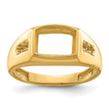 14k Mens Diamond and Onyx Ring Mounting