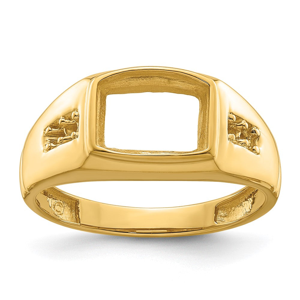 14k Mens Diamond and Onyx Ring Mounting