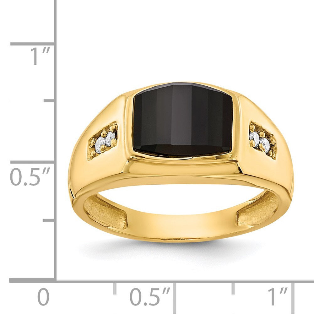 14k A Diamond men's ring
