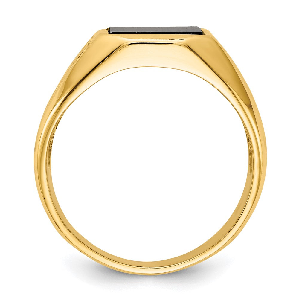 14k yellow men's onyx ring mounting