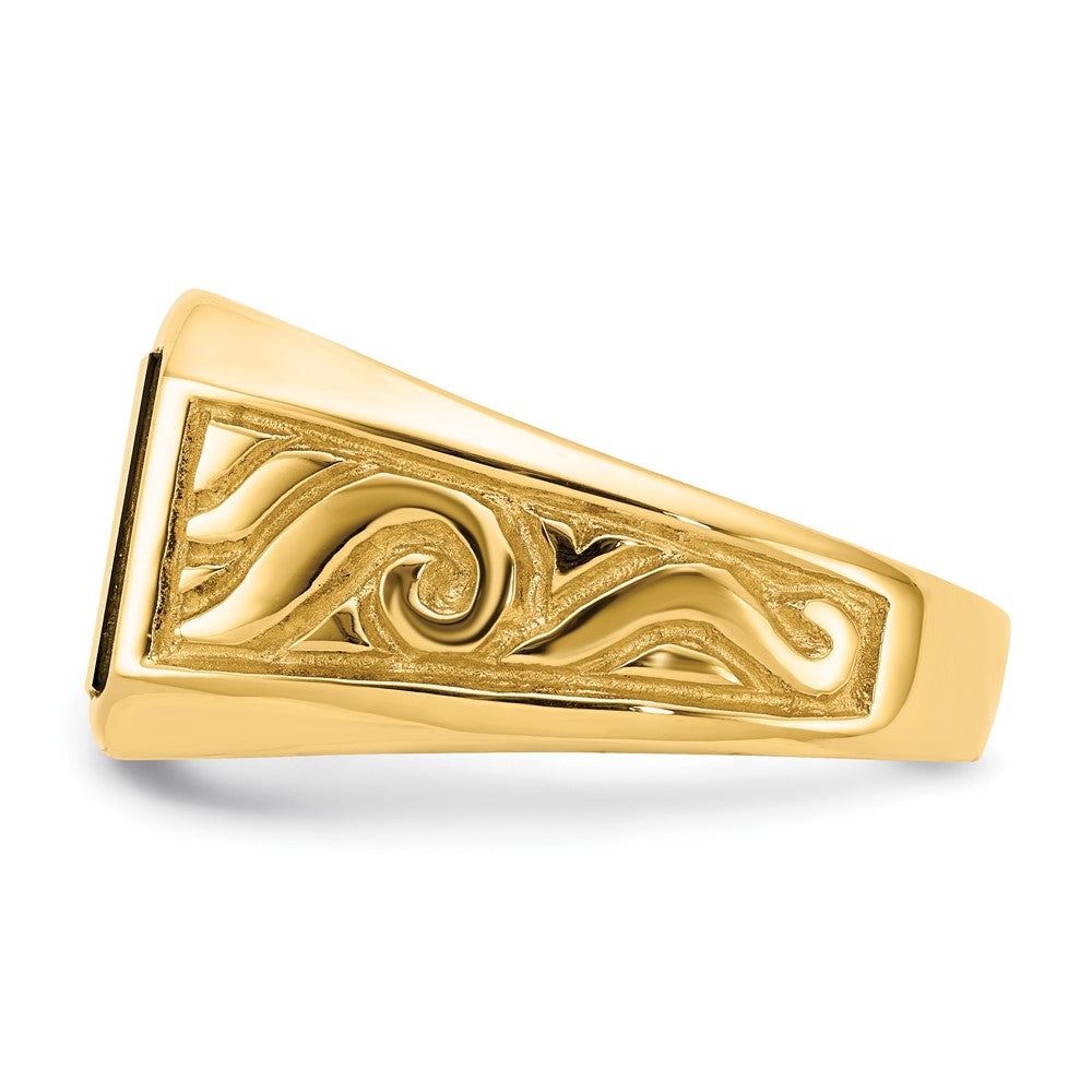14k yellow men's onyx ring mounting