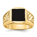 14k yellow men's onyx ring mounting