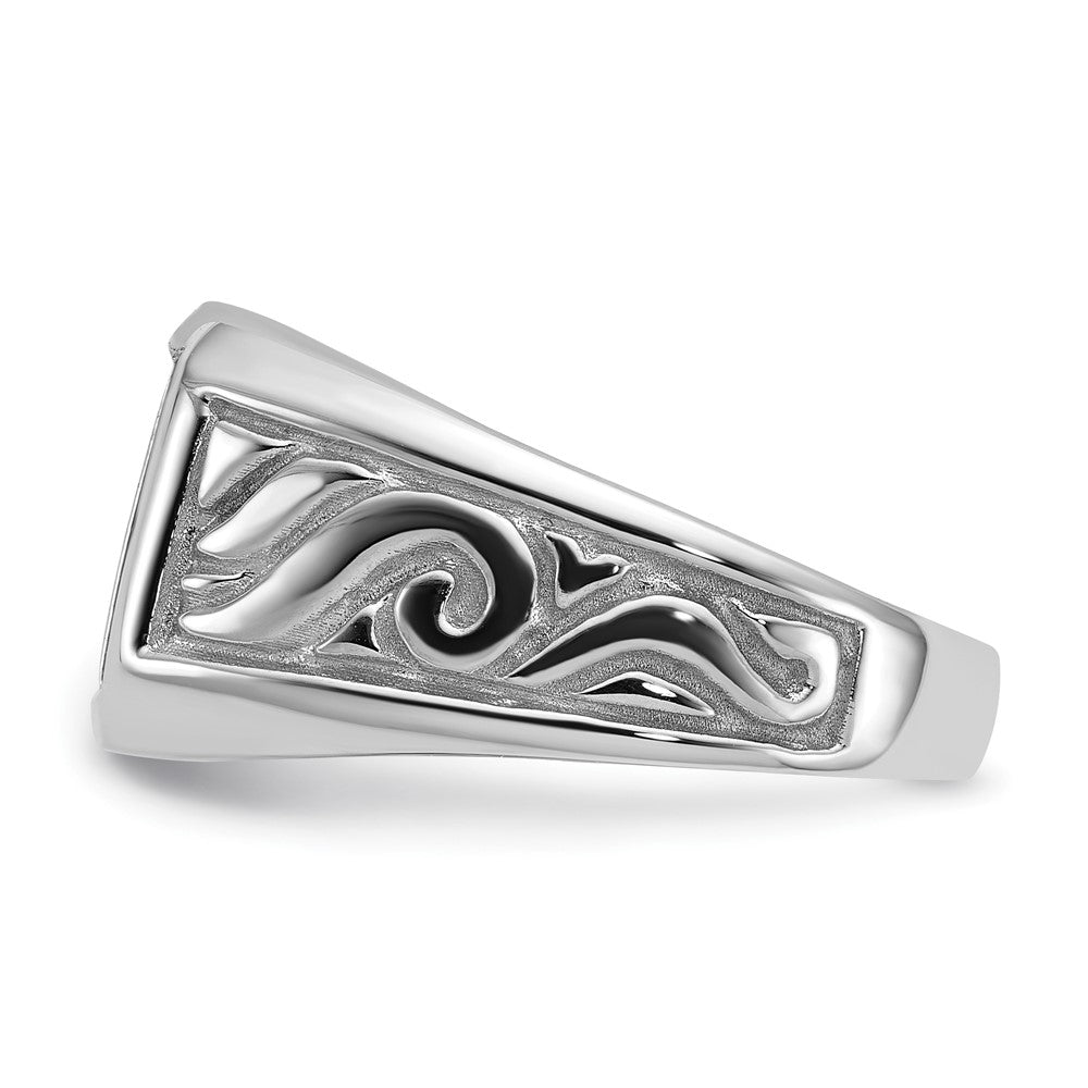 14k white men's onyx ring mounting