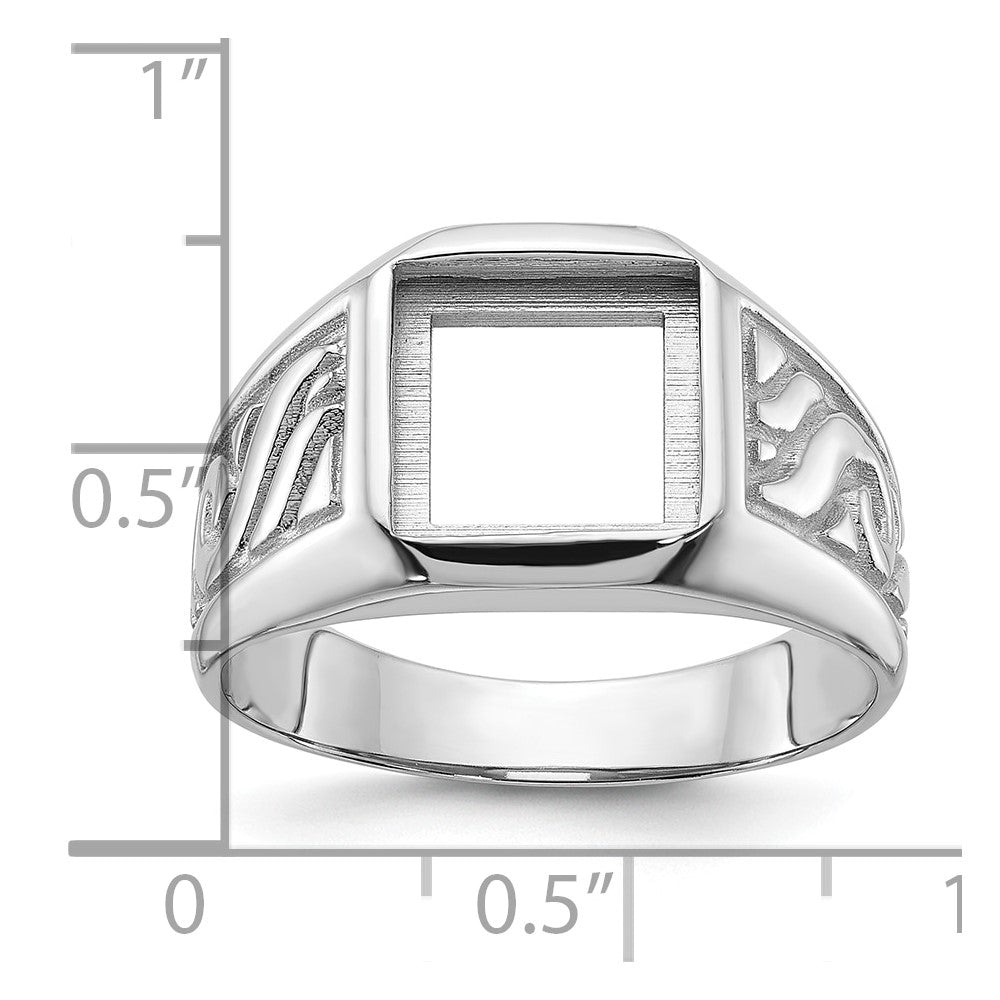 14k white men's onyx ring mounting