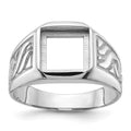 14k white men's onyx ring mounting