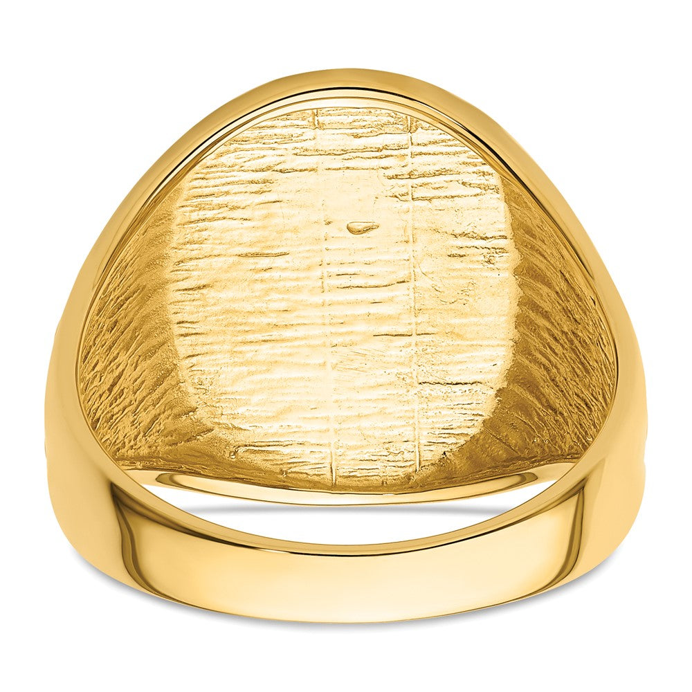 14k Men's Polished and Grooved (Not Enameled) Masonic Ring