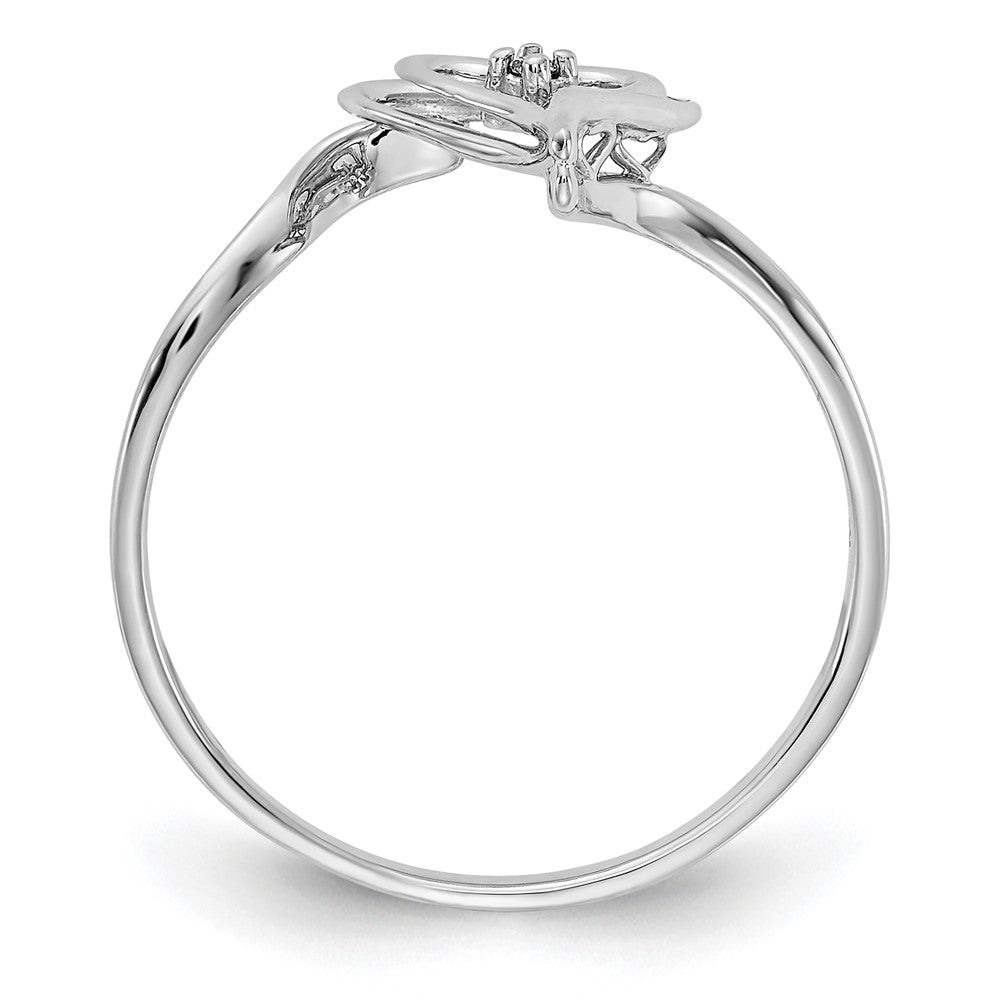 14k White Gold VS Diamond heart ring