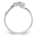 14k White Gold AAA Diamond heart ring