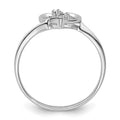 14k White Gold .02ct. Diamond Heart Ring Mounting