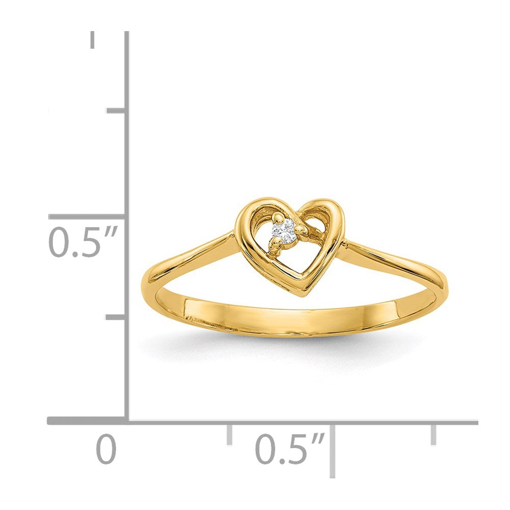 14k VS Diamond heart ring