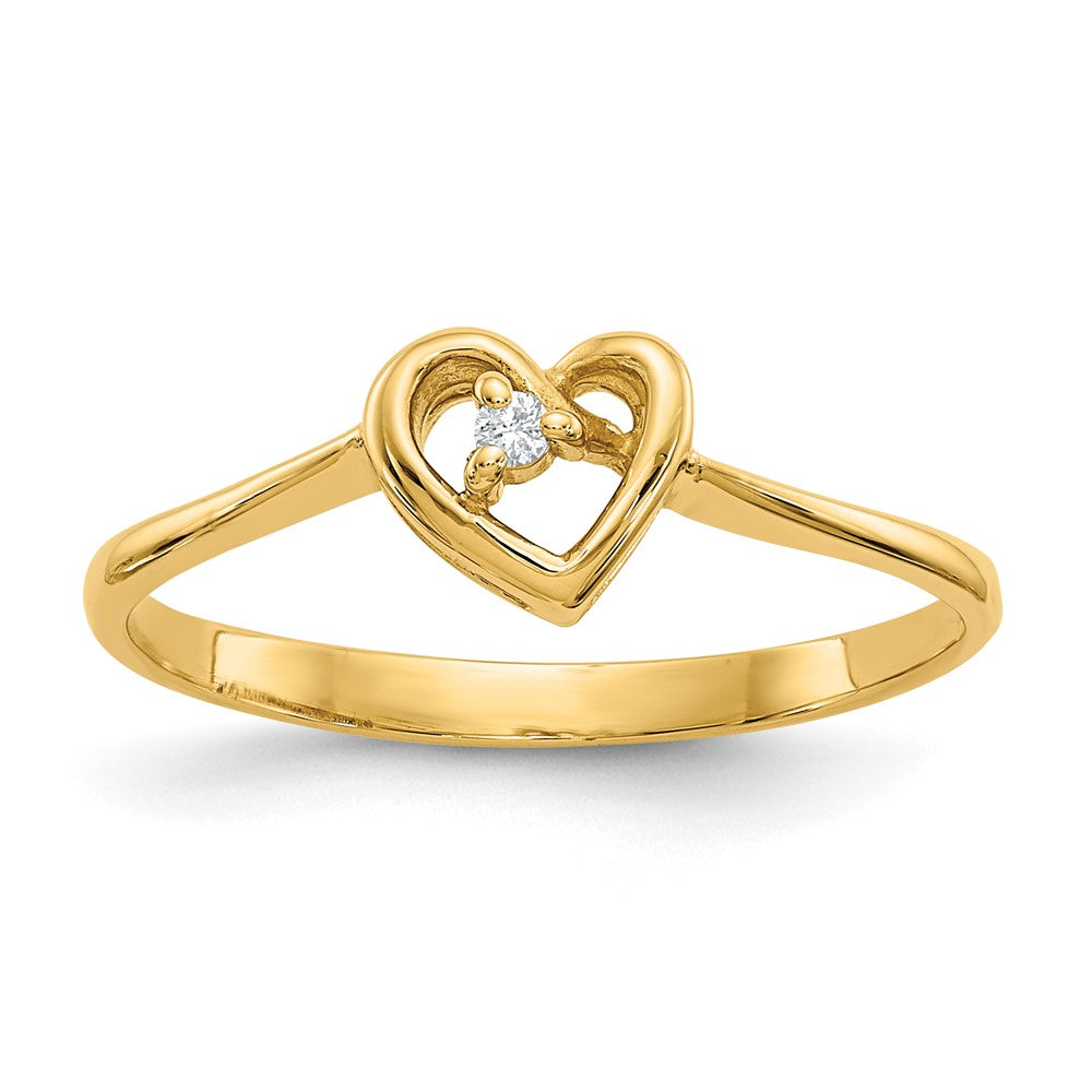 14k VS Diamond heart ring