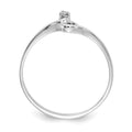 14k White Gold AAA Diamond heart ring