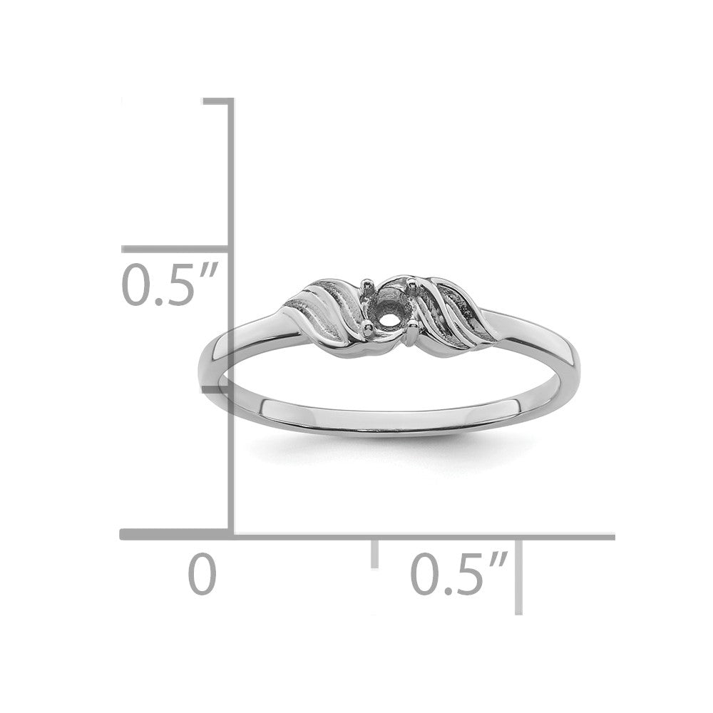 14k White Gold .07ct. Diamond Ring Mounting