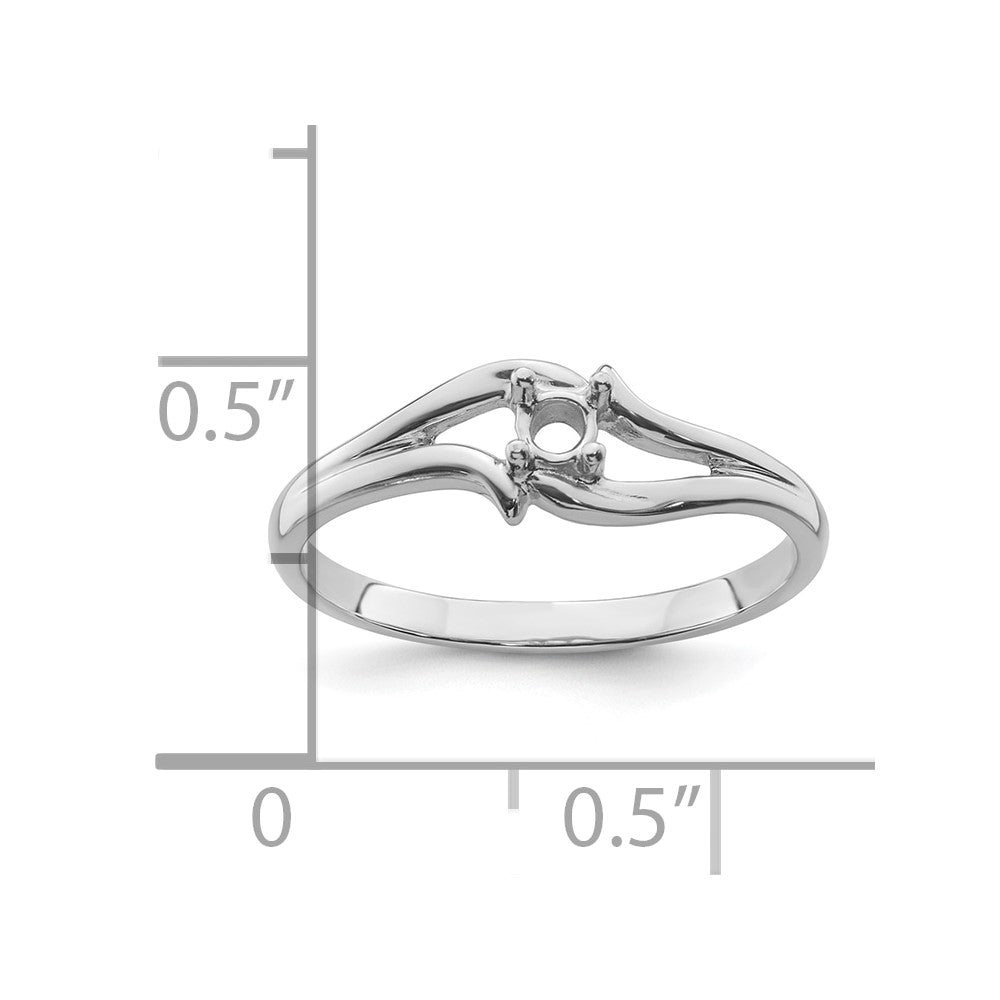 14k White Gold Ring Mounting