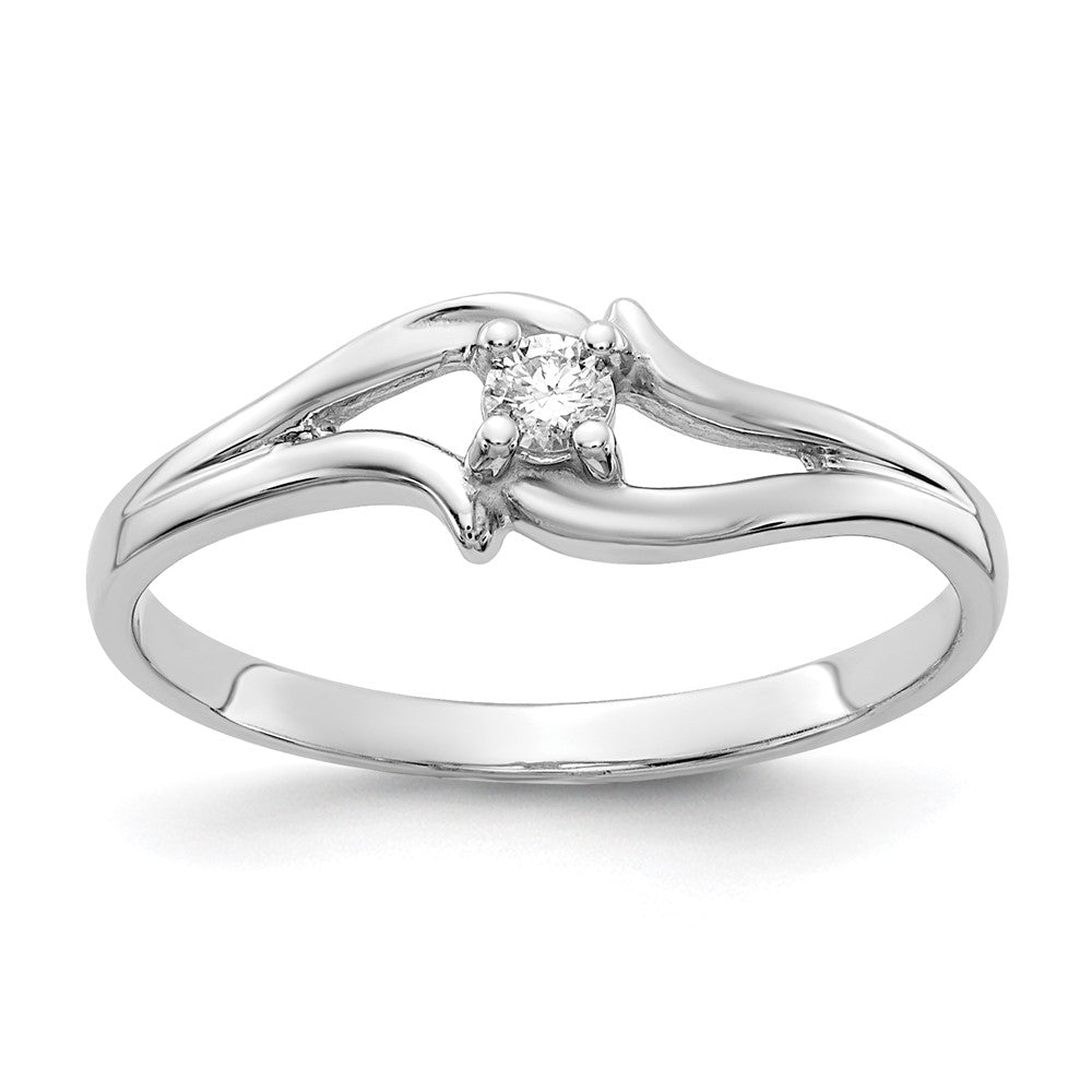 14k White Gold A Diamond ring
