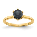14k 5.5mm Black FW Cultured Pearl ring