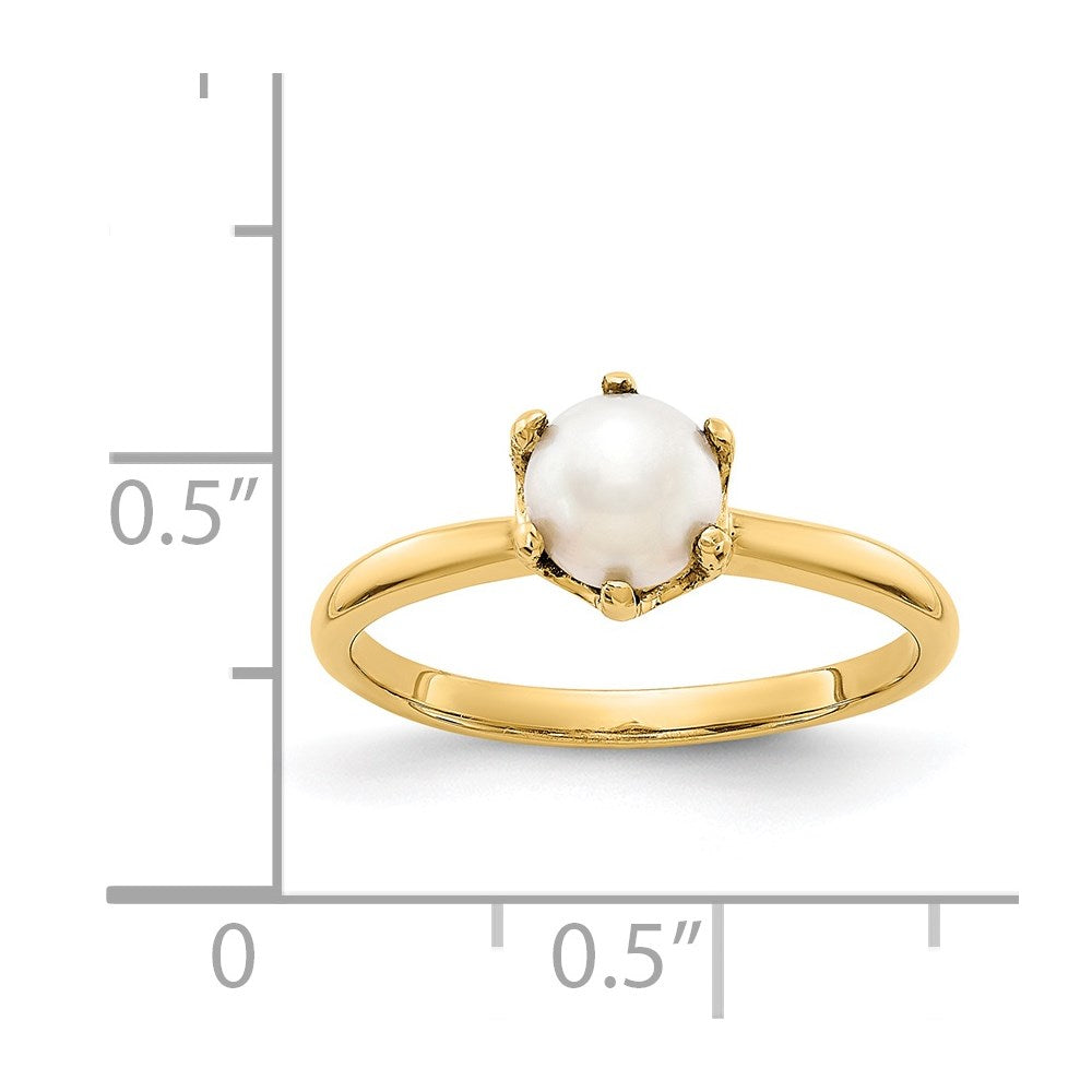 14k 5.5mm FW Cultured Pearl ring