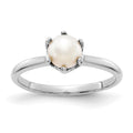 14k White Gold 5.5mm FW Cultured Pearl ring