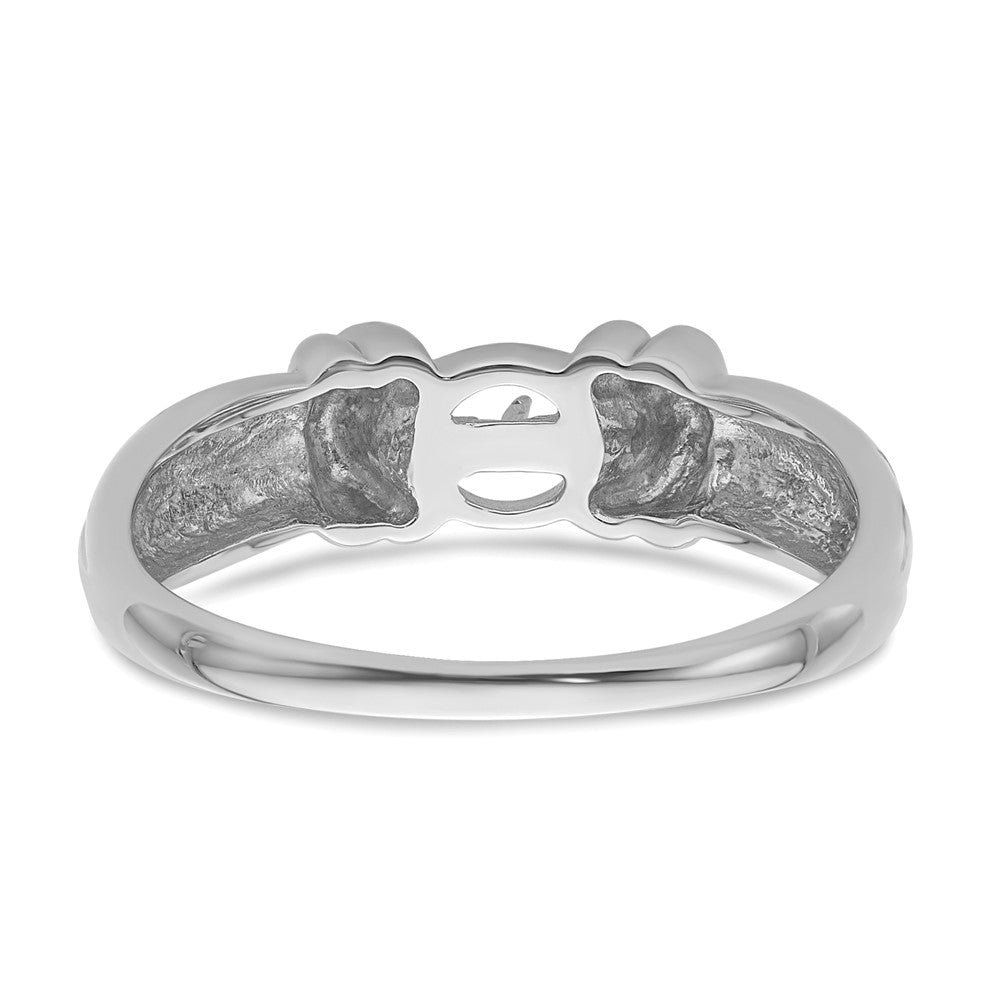 14k White Gold 6mm Pearl Ring Mounting