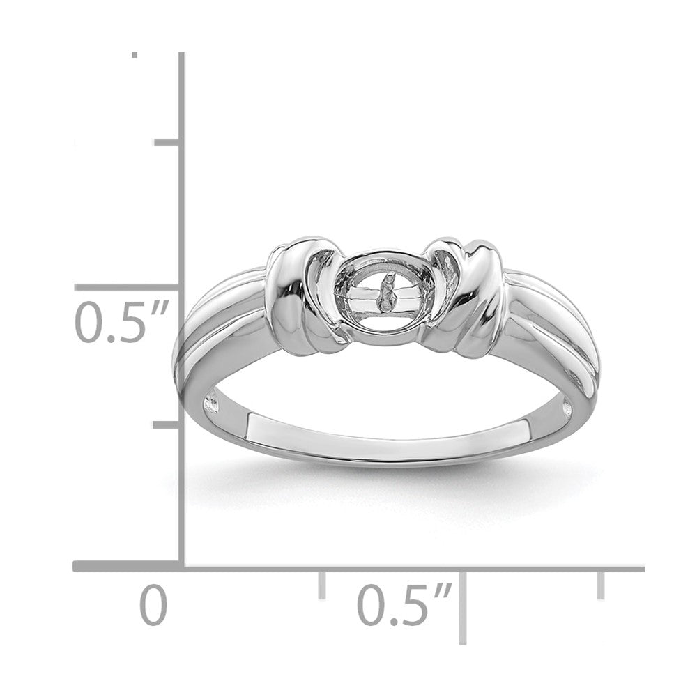 14k White Gold 6mm Pearl Ring Mounting