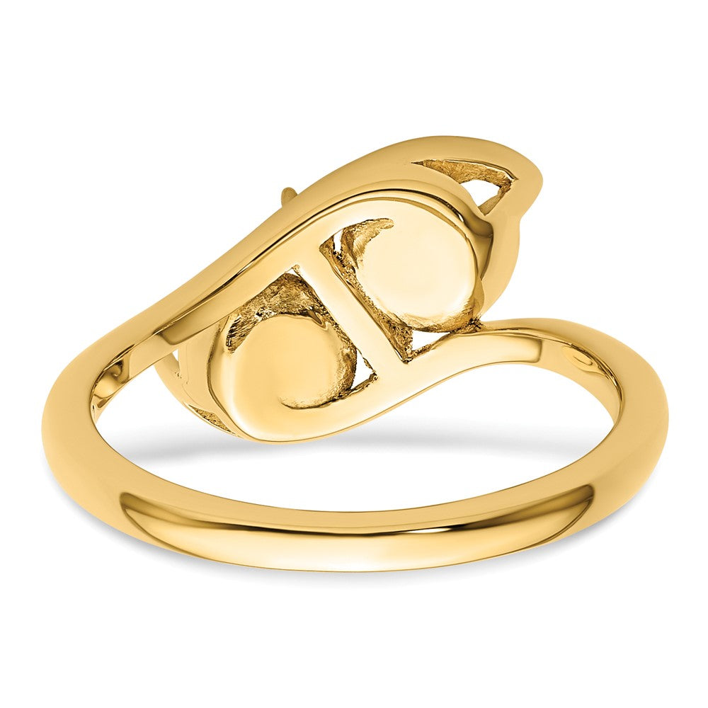 14k 6mm Pearl & Diamond Ring Mounting