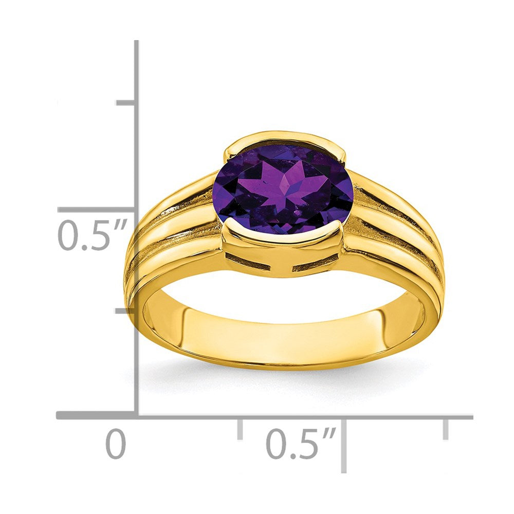 14k 8x6mm Oval Amethyst ring