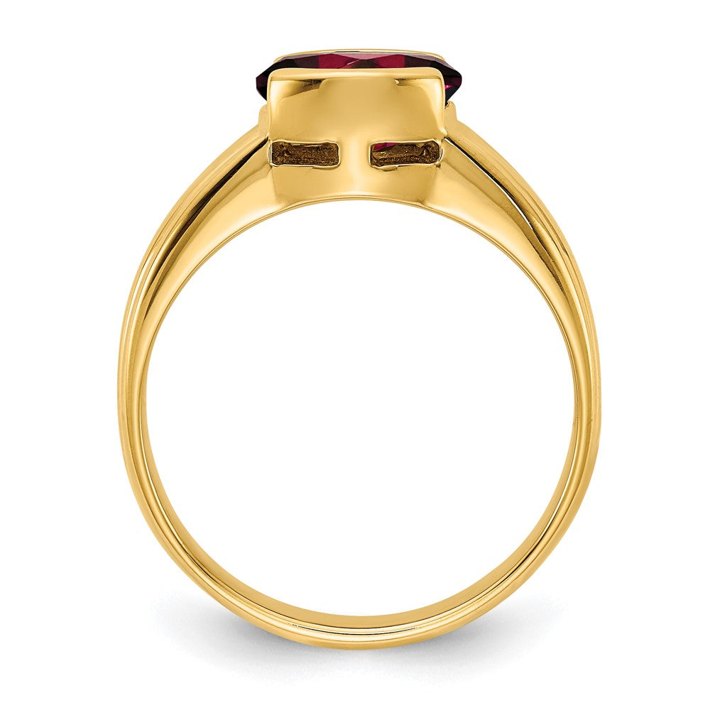 14k 8x6mm Oval Garnet ring