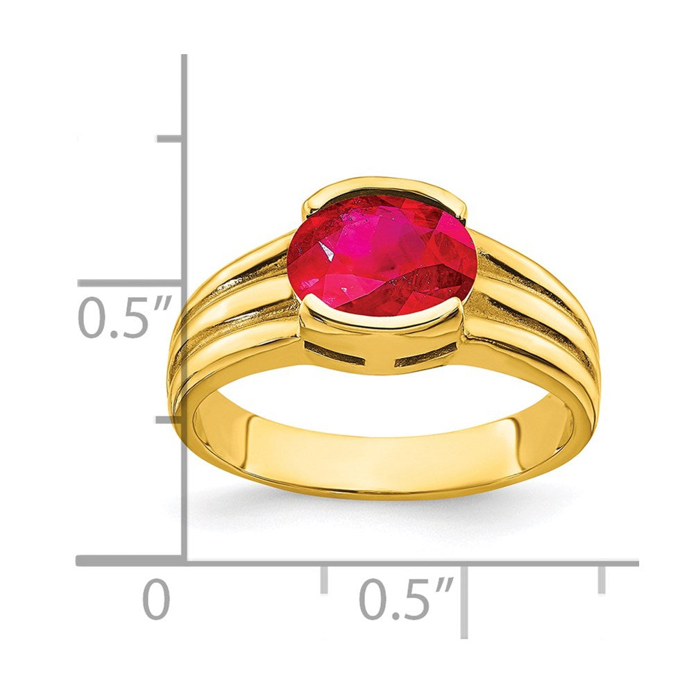 14k 8x6mm Oval Ruby ring