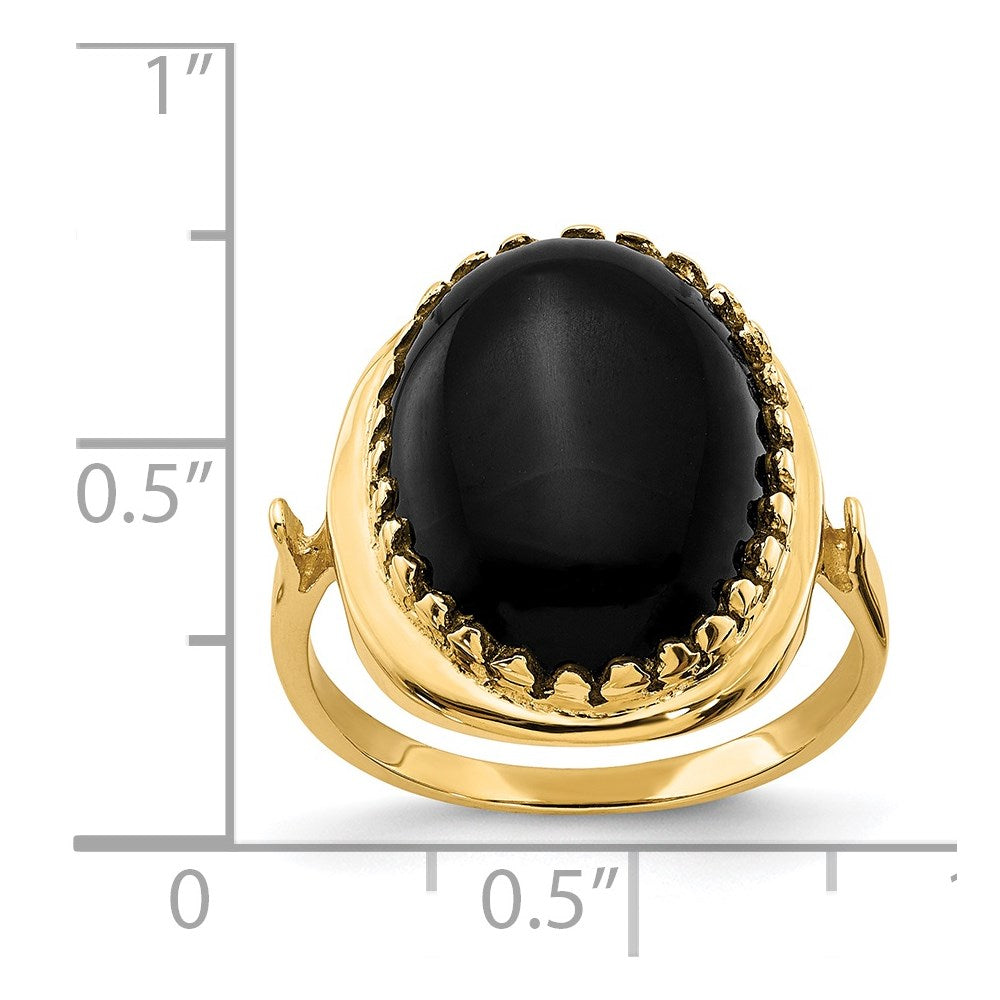 14k 16x12mm Oval Onyx Ring