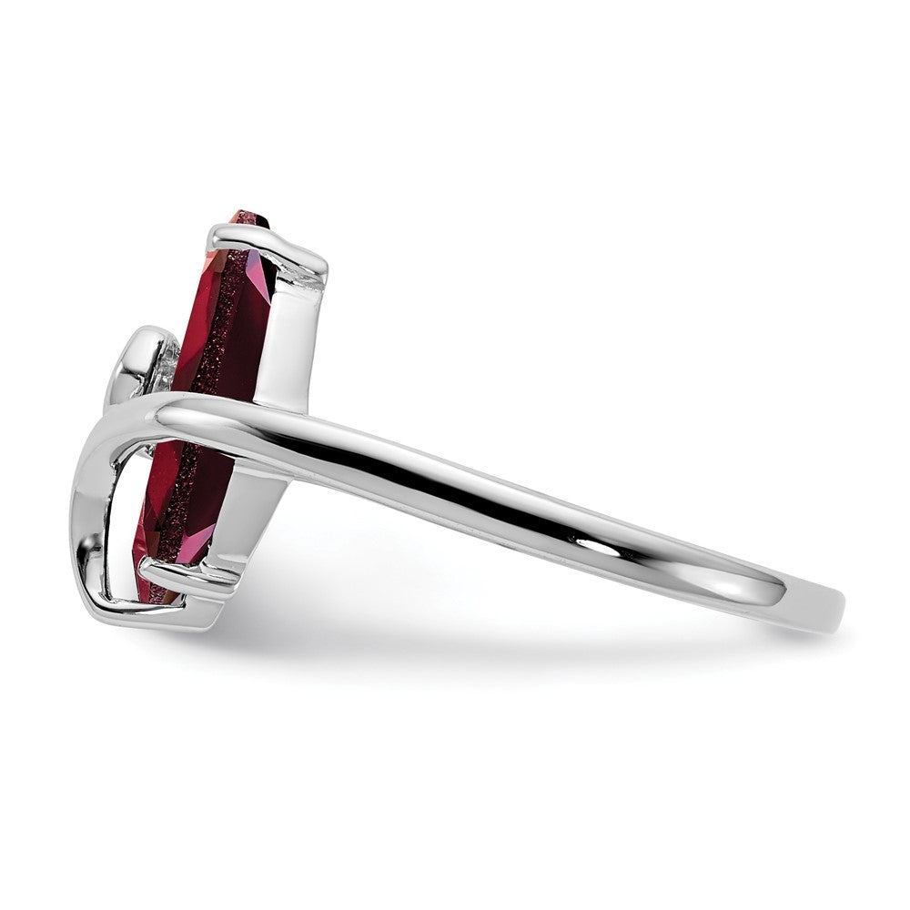14k White Gold 12x6mm Marquise Garnet AAA Diamond ring