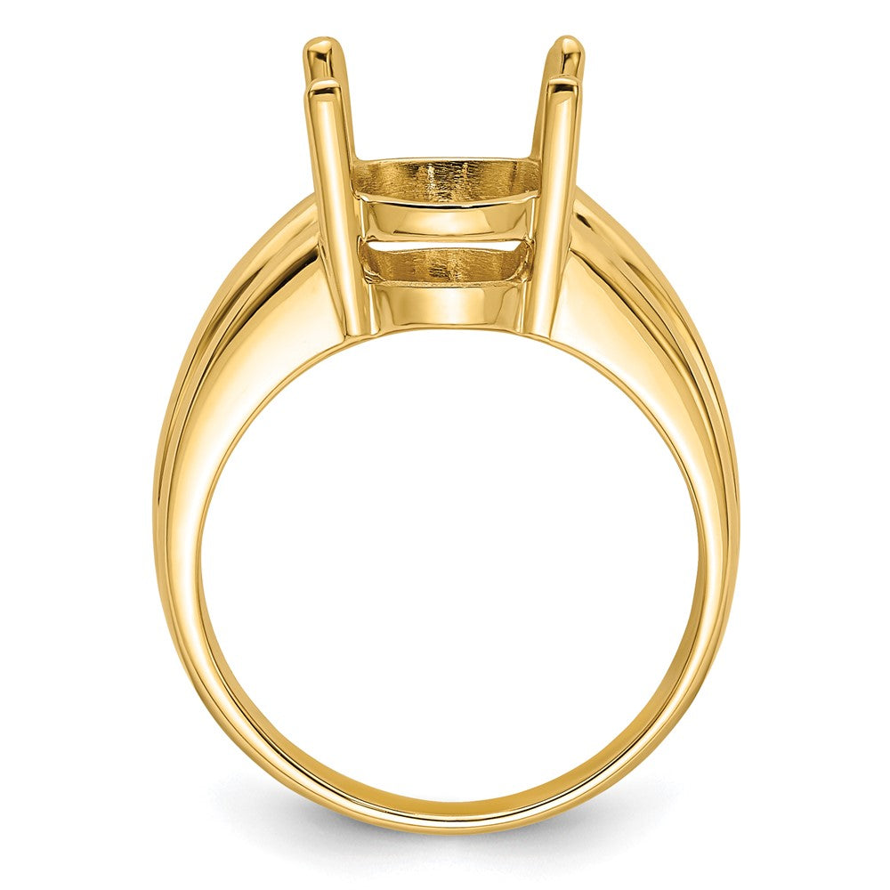 14k 12x10mm Oval Gemstone Ring Mounting