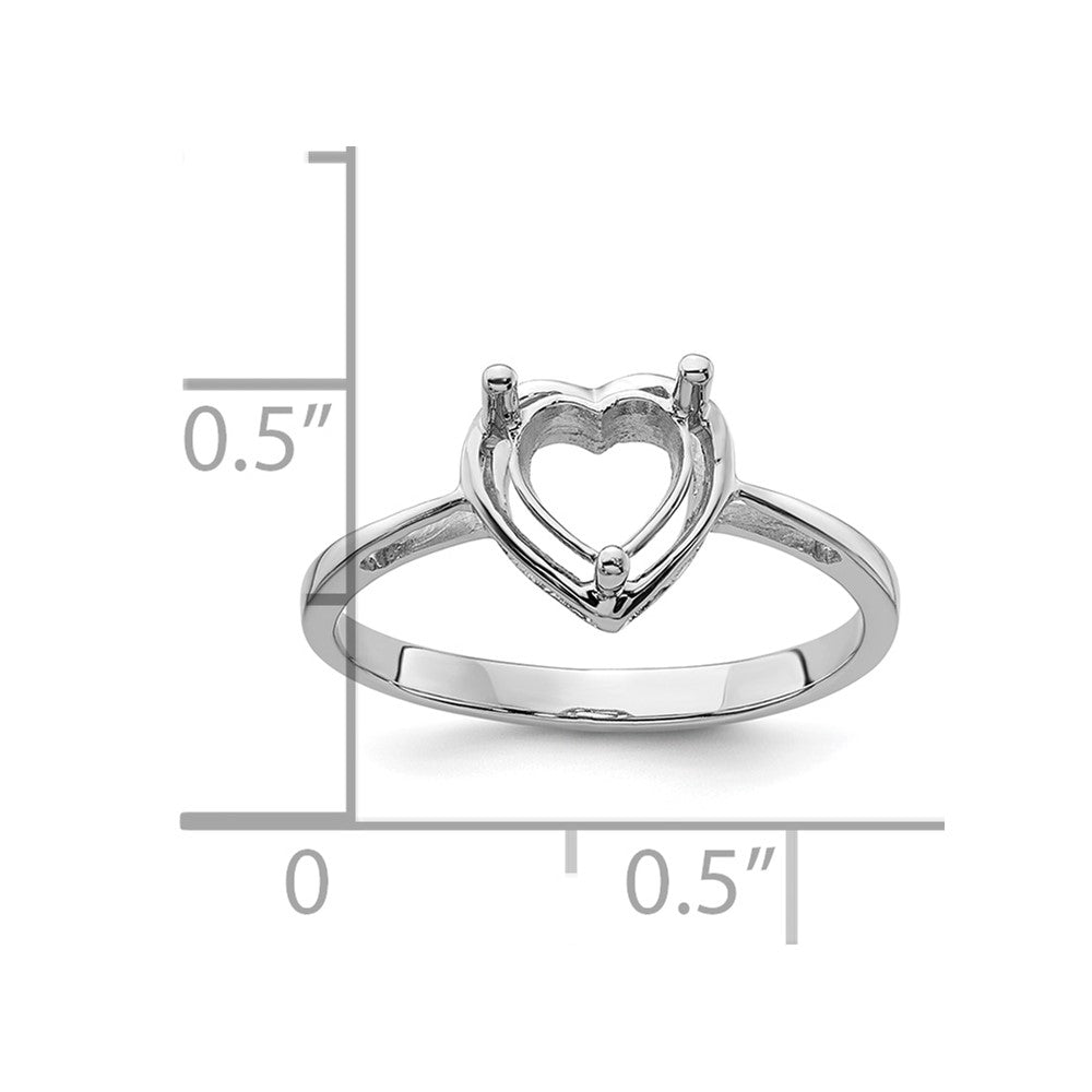 14k White Gold Gemstone Ring Mounting
