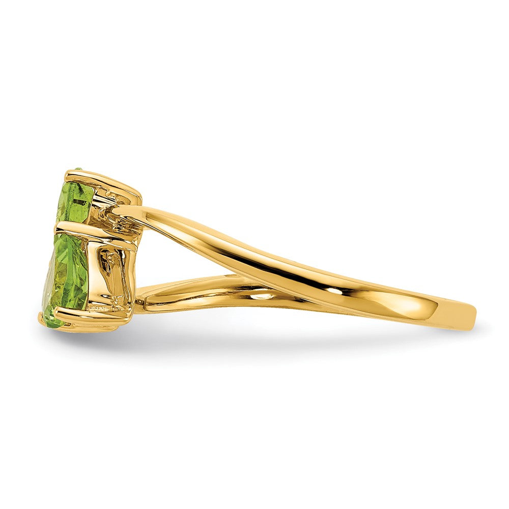 14k 5mm Heart Peridot ring