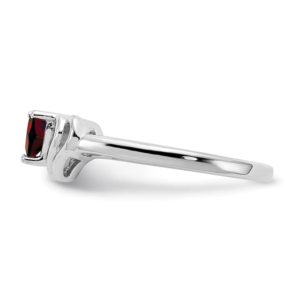 14k White Gold Diamond/4mm Heart Gemstone Ring Mounting