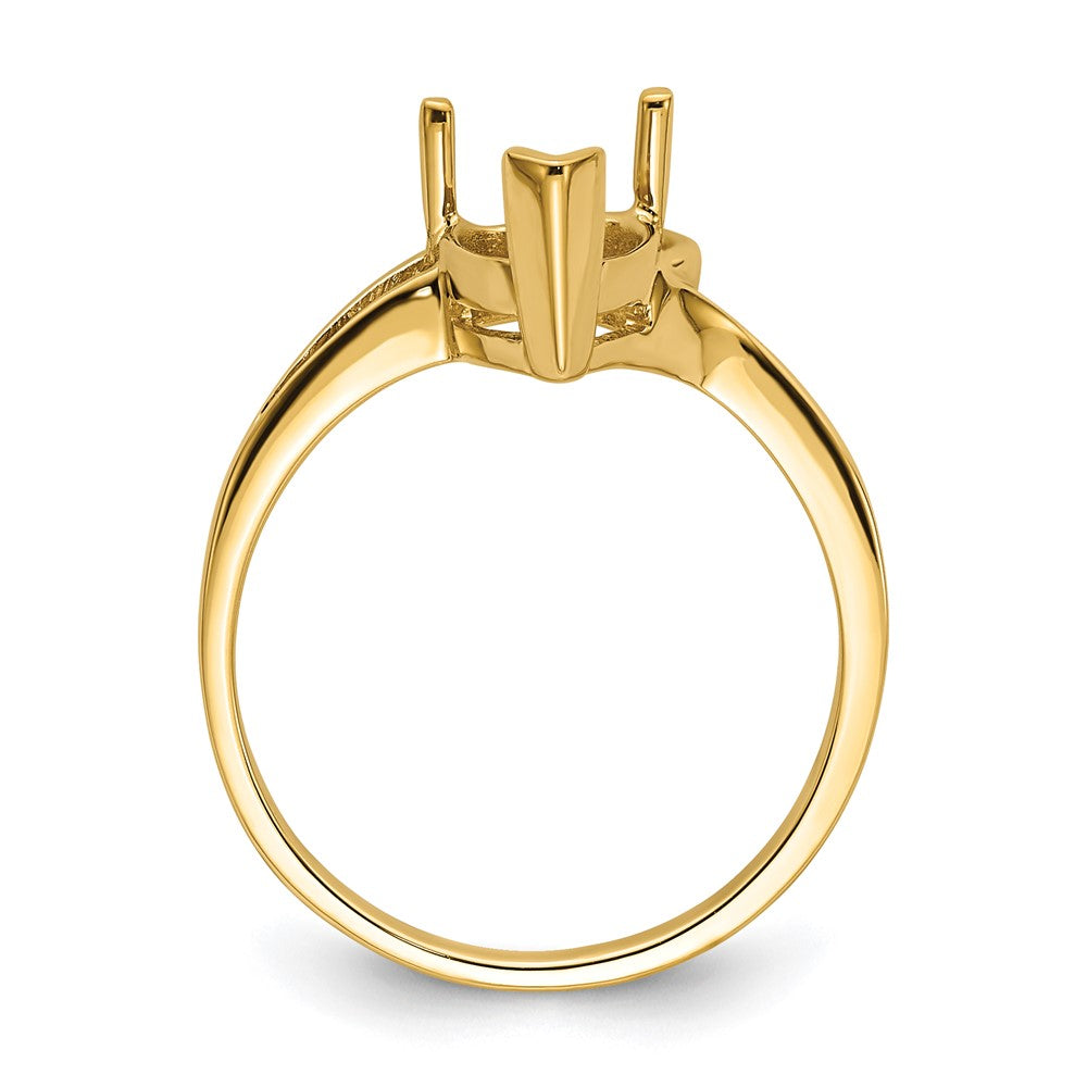 14k 9x6mm Pear Gemstone Ring Mounting