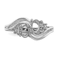 14k White Gold Diamond / Two 6x4 Oval Gemstone Ring Mounting