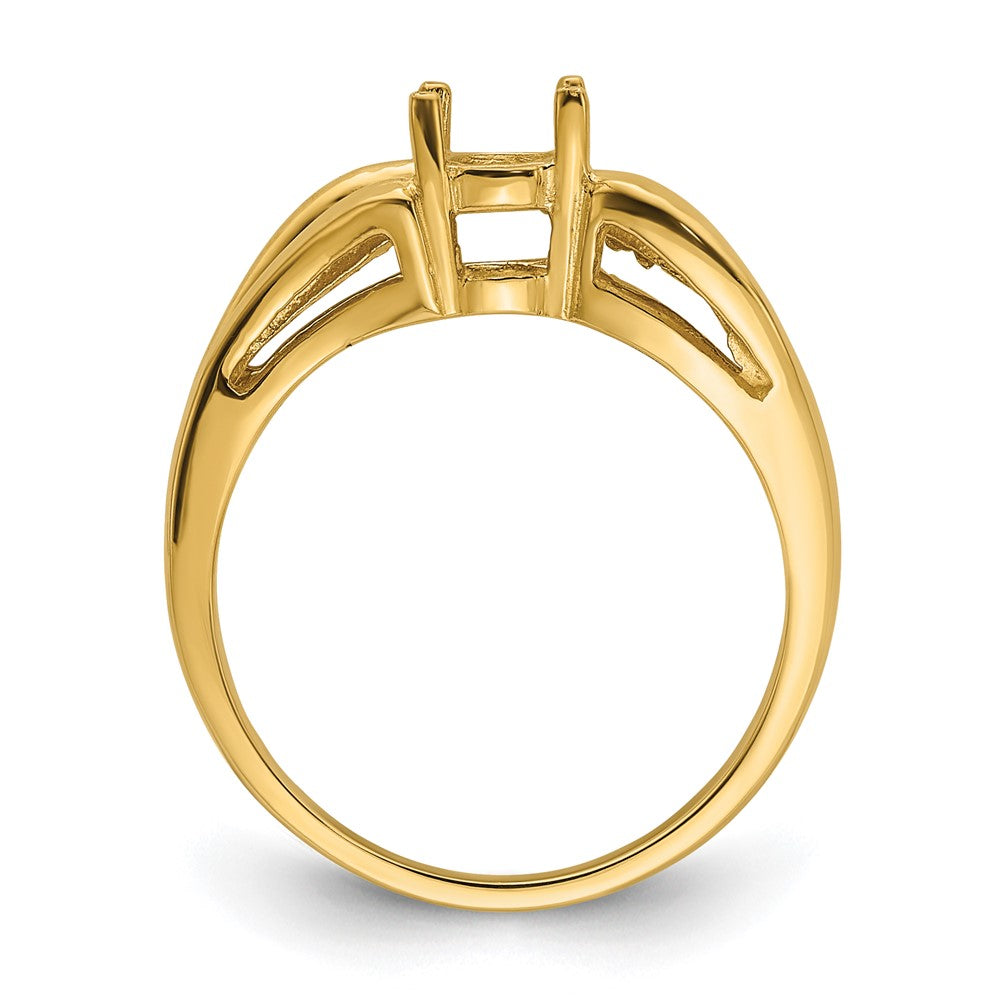 14k 6x4mm Oval Gemstone Ring Mounting