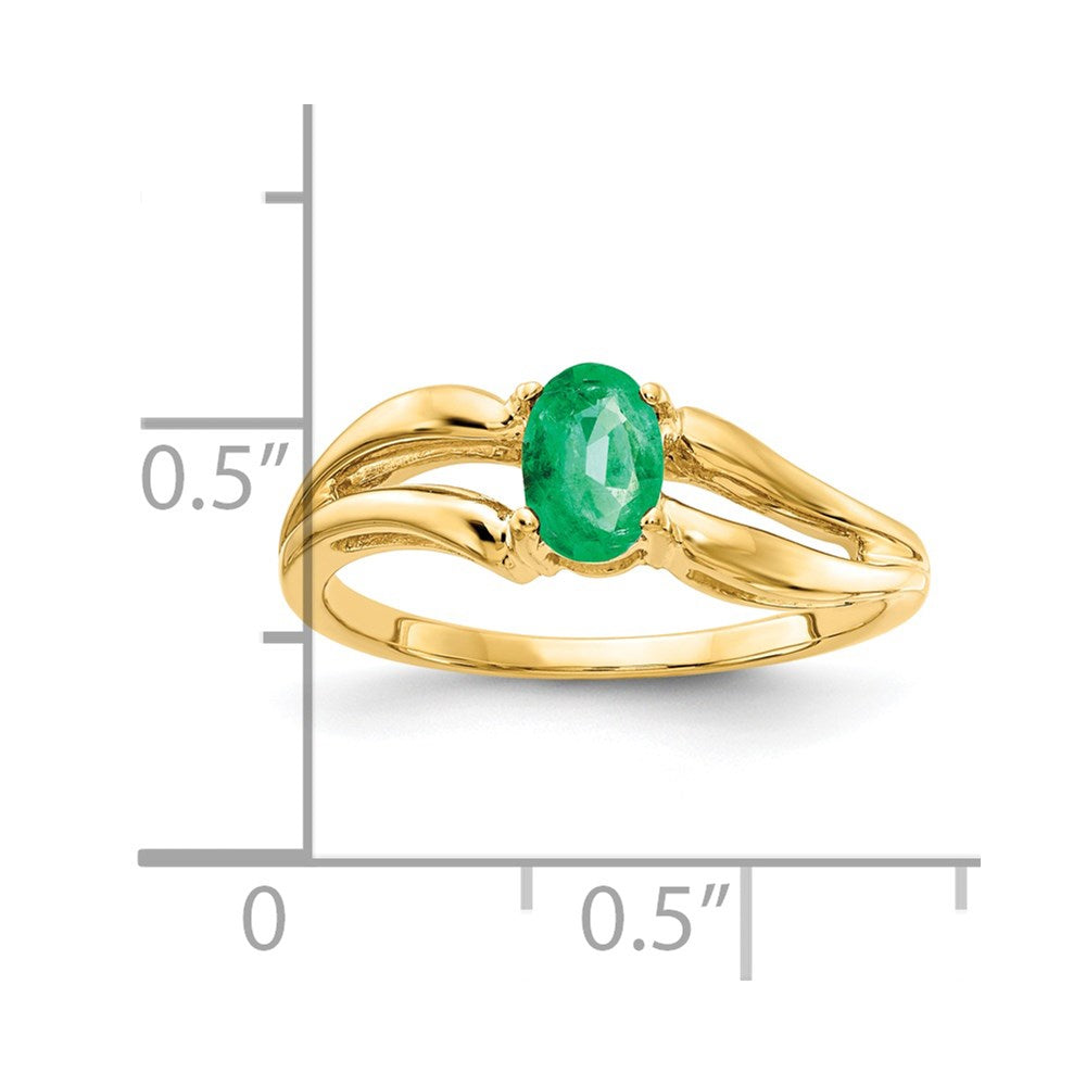 14k 6x4mm Oval Emerald ring