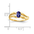 14k 6x4mm Oval Tanzanite ring
