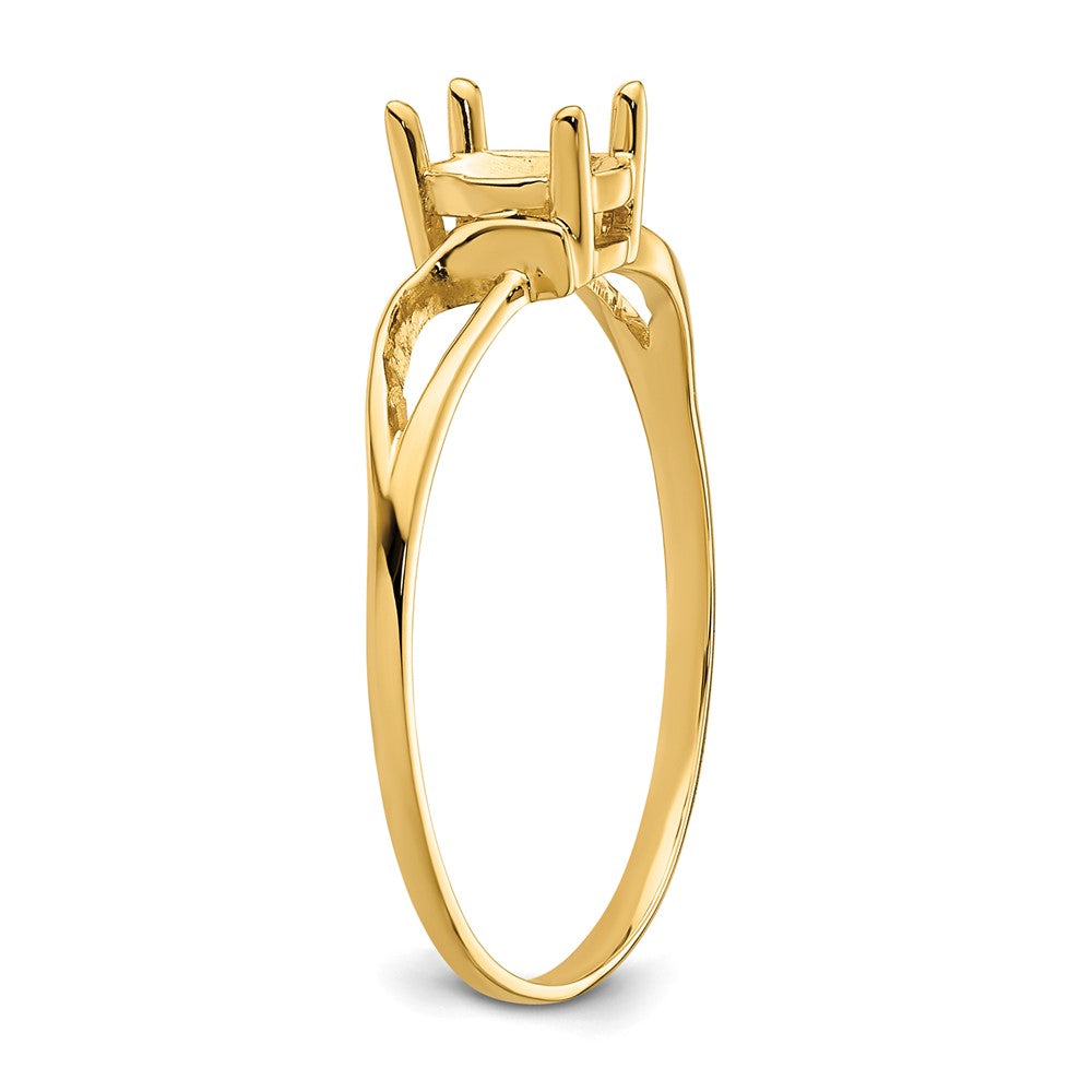 14k 6x4mm Oval Gemstone Ring Mounting