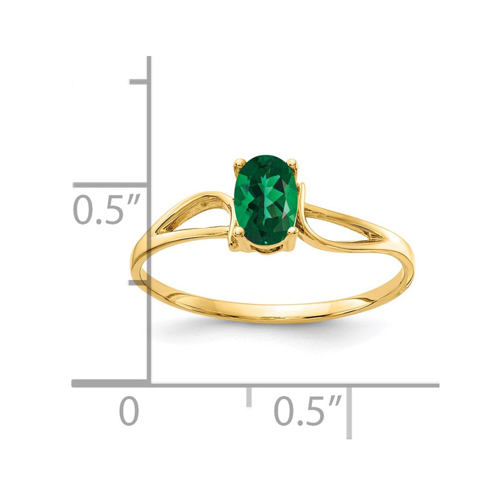 14k 6x4mm Oval Mount St. Helens ring