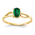14k 6x4mm Oval Mount St. Helens ring