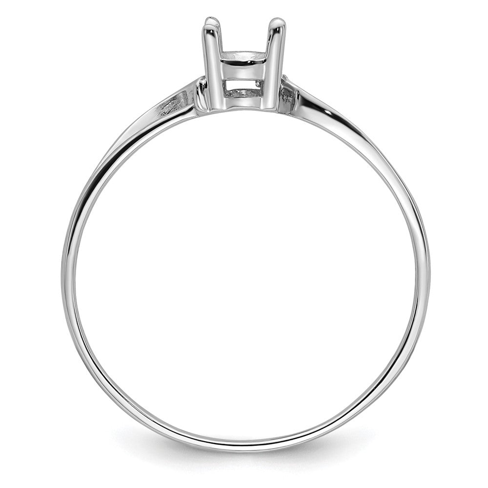 14k White Gold Gemstone Ring Mounting