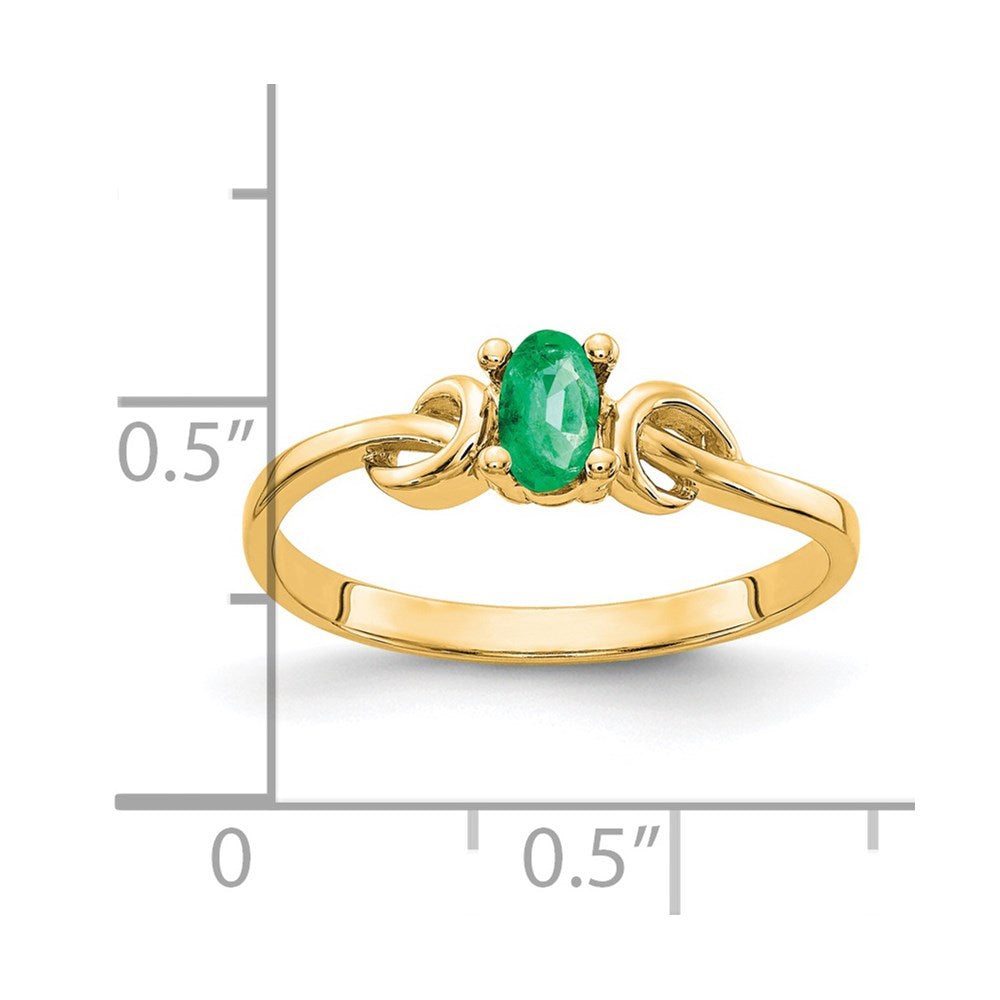 14k 5x3mm Oval Emerald ring
