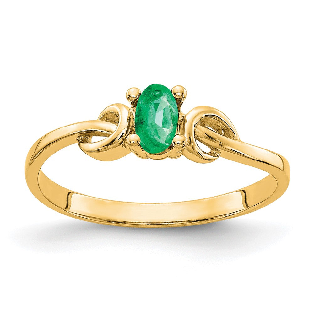 14k 5x3mm Oval Emerald ring