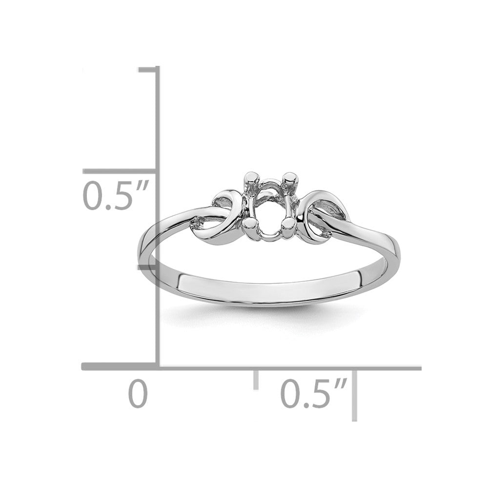 14k White Gold Gemstone Ring Mounting