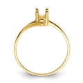 14k 6x4mm Oval Gemstone Ring Mounting